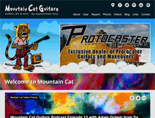 Tablet Screenshot of mountaincatguitars.com